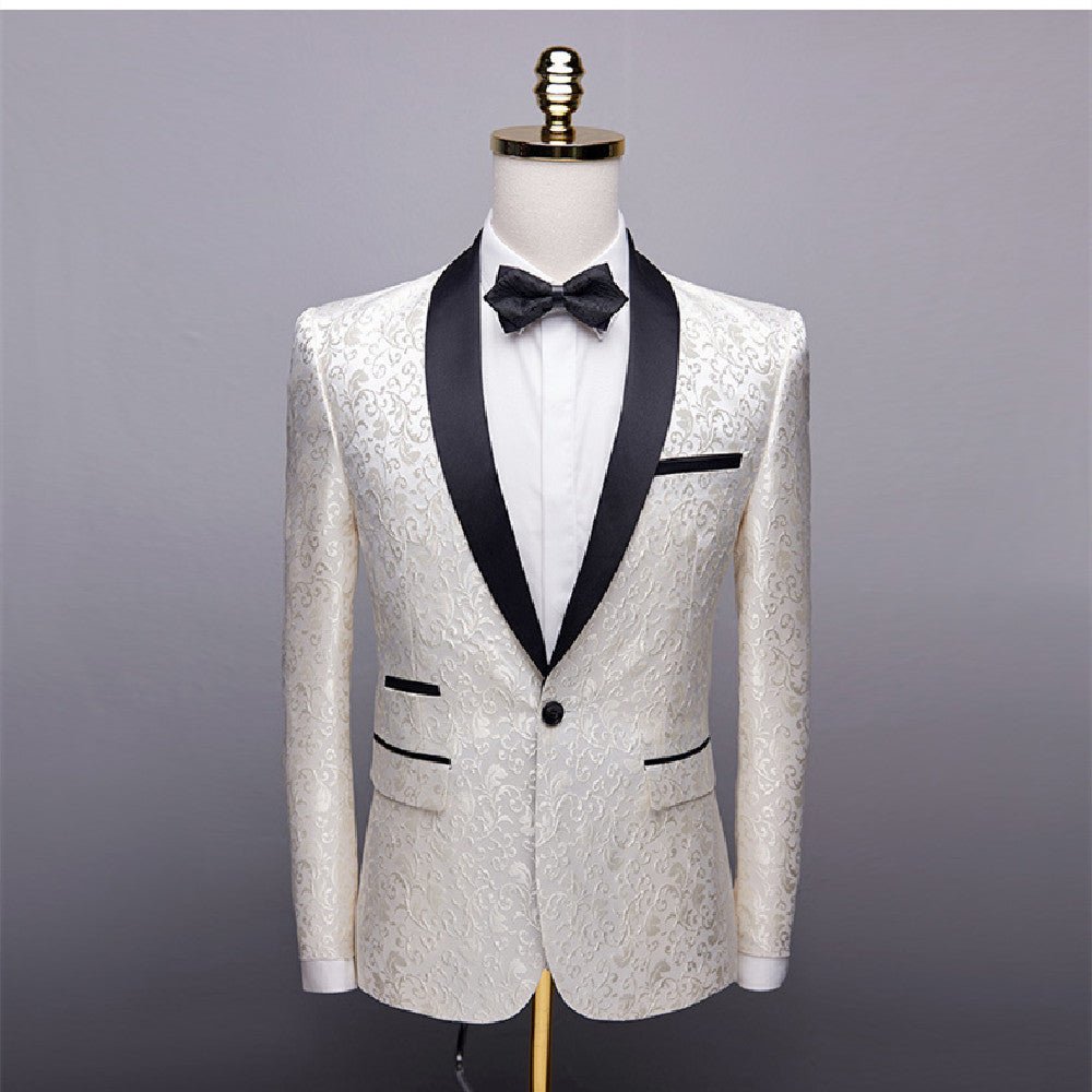 Men's Fashion Floral Small Blazer Slim Fit - IVOIRART.COM
