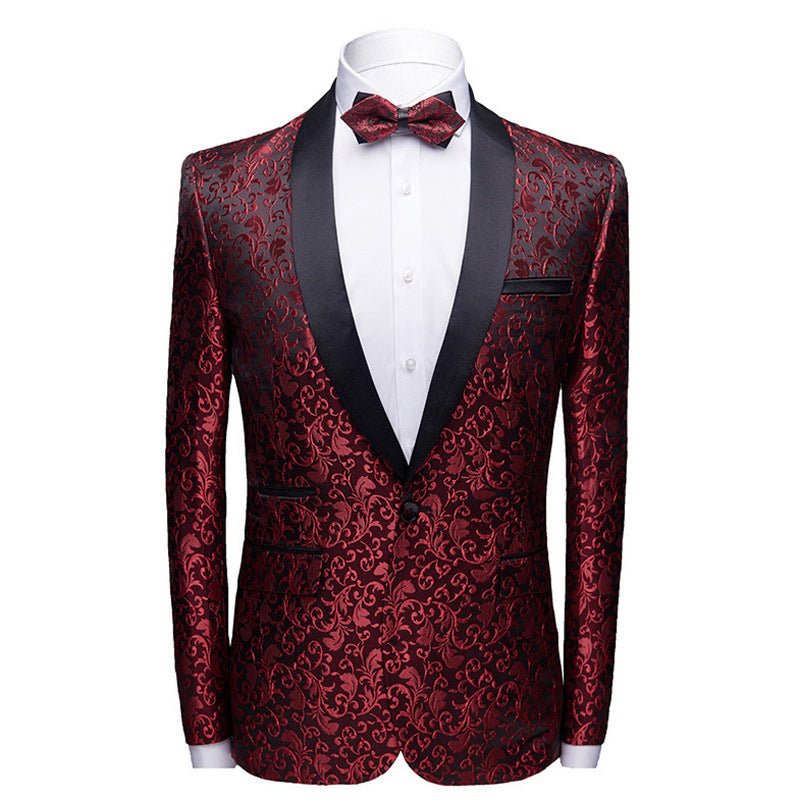 Men's Fashion Floral Small Blazer Slim Fit - IVOIRART.COM
