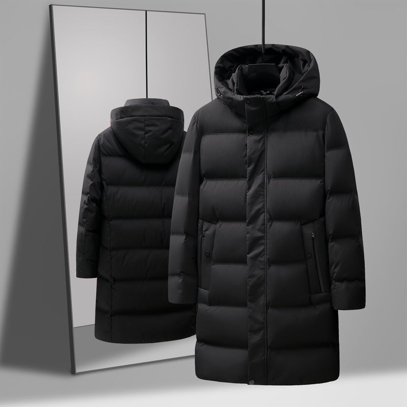 Men's Fashion Mid-length Thick Down Jacket Coat - IVOIRART.COM
