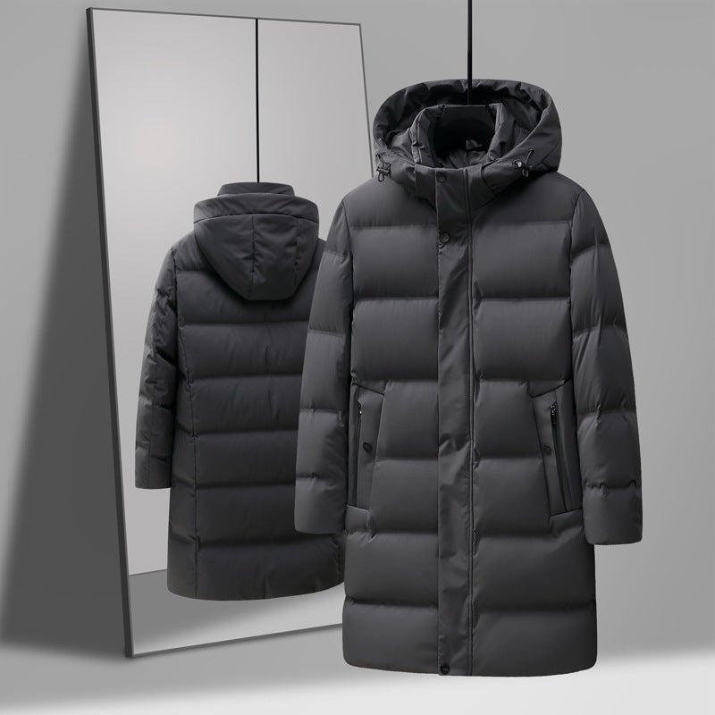 Men's Fashion Mid-length Thick Down Jacket Coat - IVOIRART.COM
