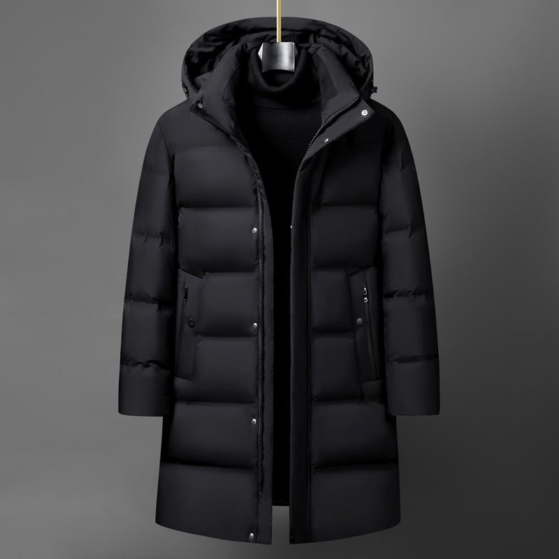 Men's Fashion Mid-length Thick Down Jacket Coat - IVOIRART.COM