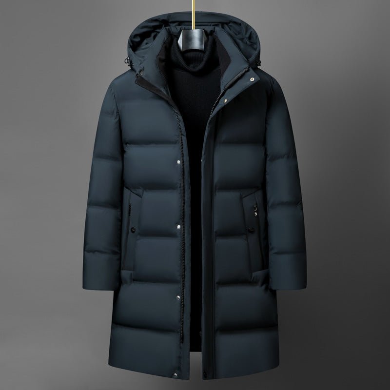 Men's Fashion Mid-length Thick Down Jacket Coat - IVOIRART.COM