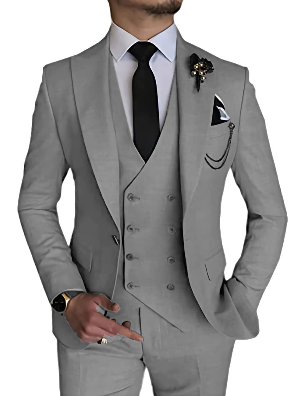 Men's Fashionable Casual Business Three-Piece Suit - IVOIRART.COM