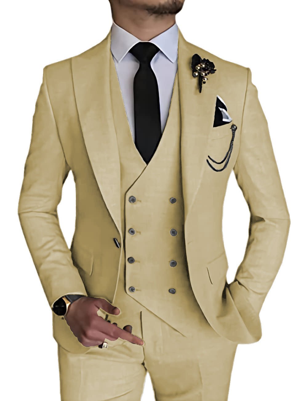 Men's Fashionable Casual Business Three-Piece Suit - IVOIRART.COM