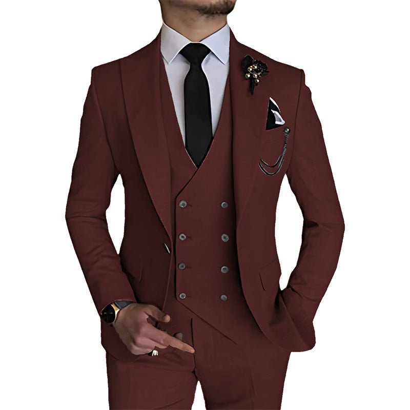 Men's Fashionable Casual Business Three-Piece Suit - IVOIRART.COM