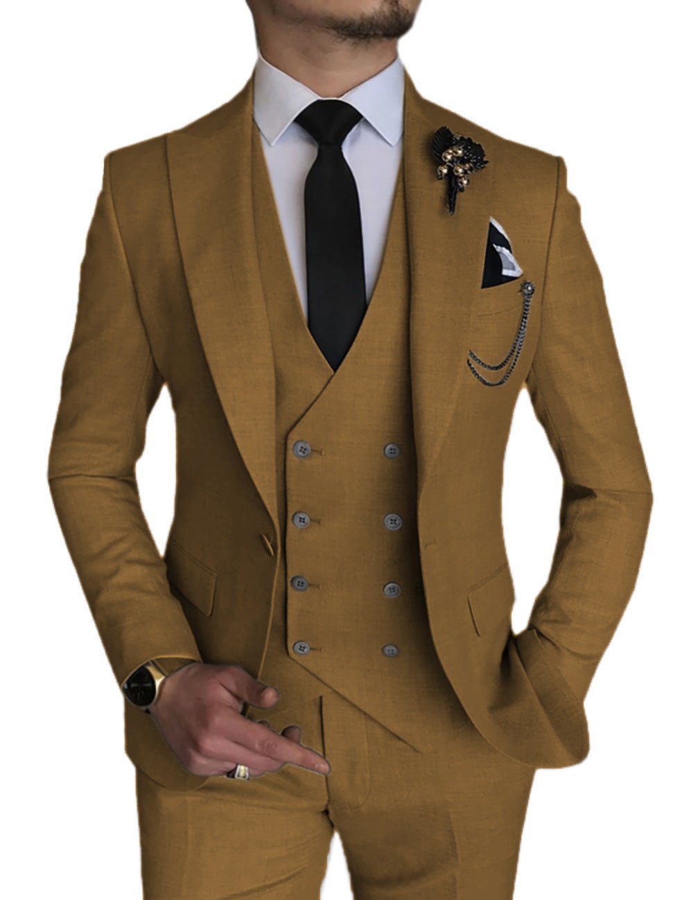 Men's Fashionable Casual Business Three-Piece Suit - IVOIRART.COM