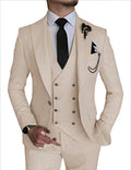 Men's Fashionable Casual Business Three-Piece Suit - IVOIRART.COM