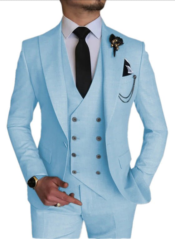 Men's Fashionable Casual Business Three-Piece Suit - IVOIRART.COM
