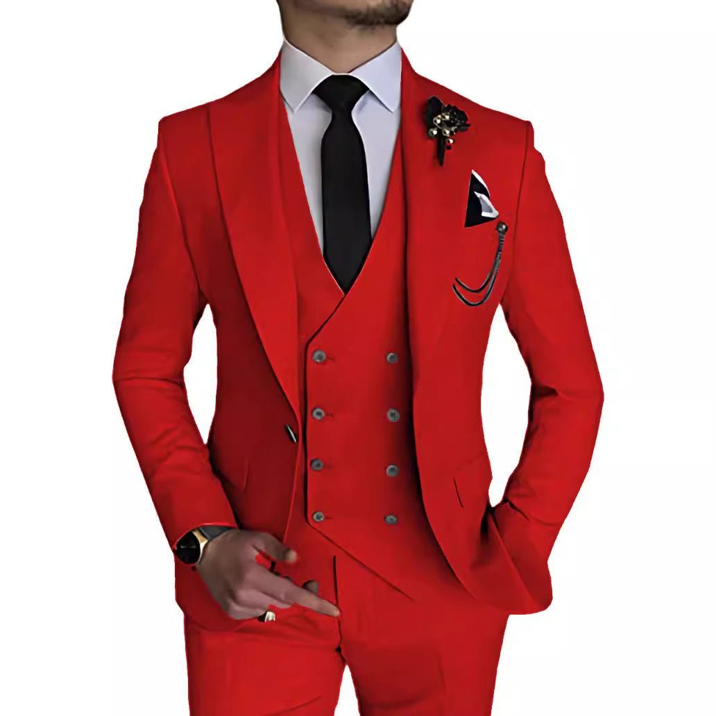 Men's Fashionable Casual Business Three-Piece Suit - IVOIRART.COM