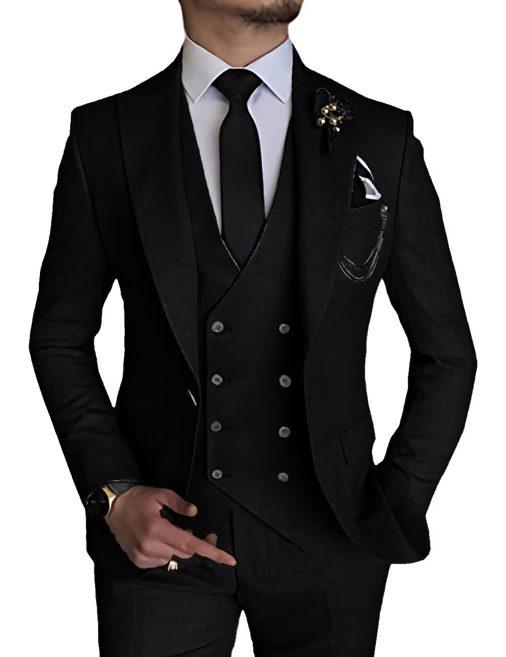 Men's Fashionable Casual Business Three-Piece Suit - IVOIRART.COM