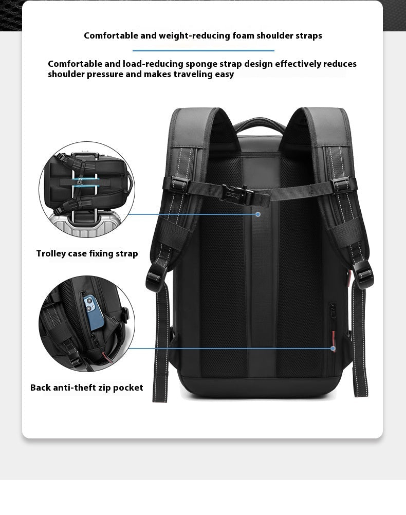 Men's Large-capacity Backpack Dry Wet Separation Anti-theft Package Business Leisure Unisex Backpack - IVOIRART.COM