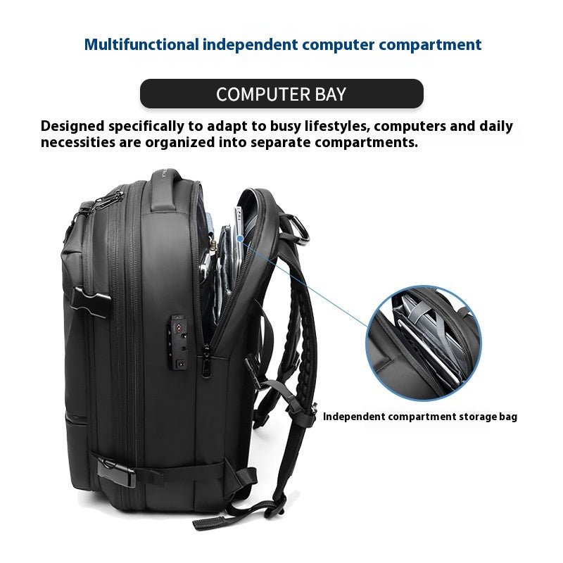 Men's Large-capacity Backpack Dry Wet Separation Anti-theft Package Business Leisure Unisex Backpack - IVOIRART.COM