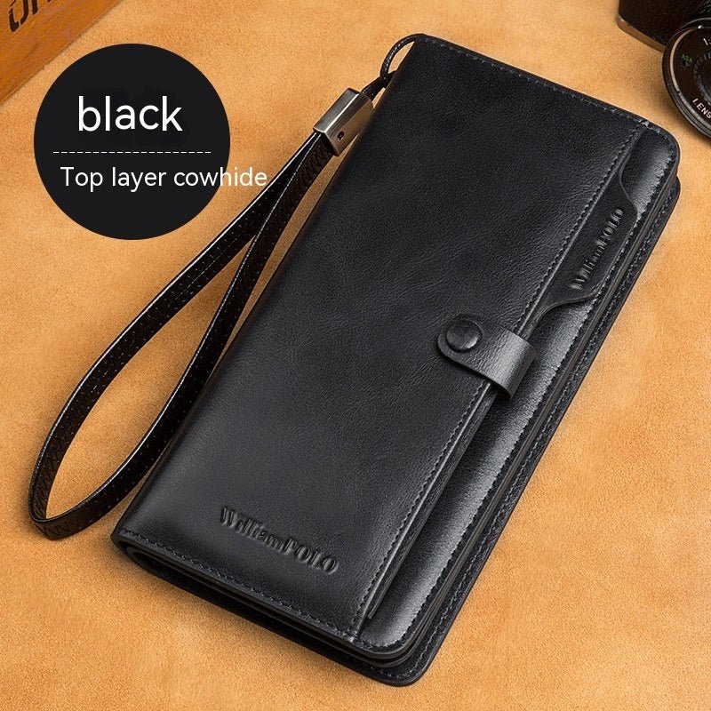 Men's Long Wallet Genuine Leather Wallet - IVOIRART.COM