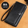Men's Long Wallet Genuine Leather Wallet - IVOIRART.COM