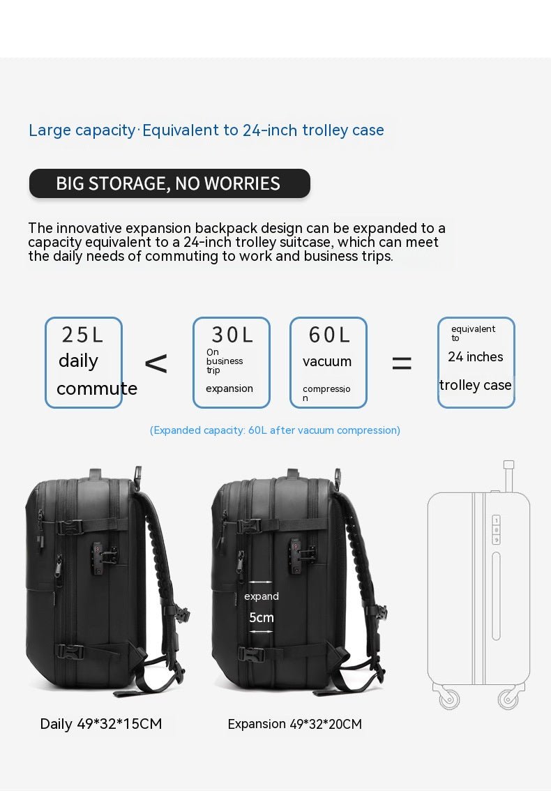 Men's Minimalist Multifunctional Large Capacity Travel Backpack - IVOIRART.COM