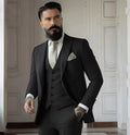 Men's Slim Fit Solid Color Business Suit Set - IVOIRART.COM