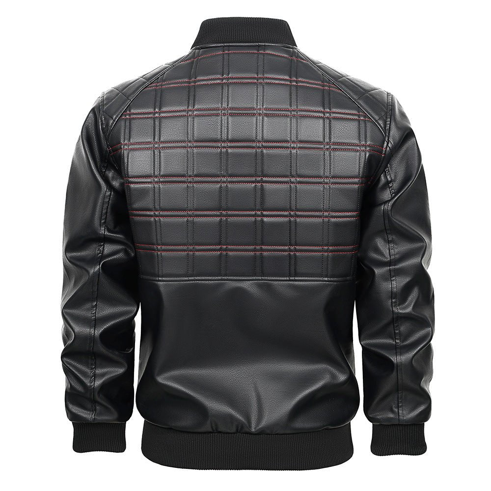 Men's Spring And Autumn New Leather Jacket - IVOIRART.COM