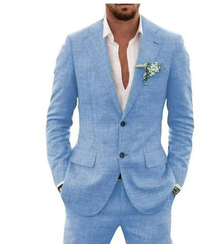 Men's Suit Linen Suit Wedding Party - IVOIRART.COM