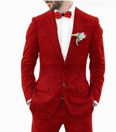 Men's Suit Linen Suit Wedding Party - IVOIRART.COM