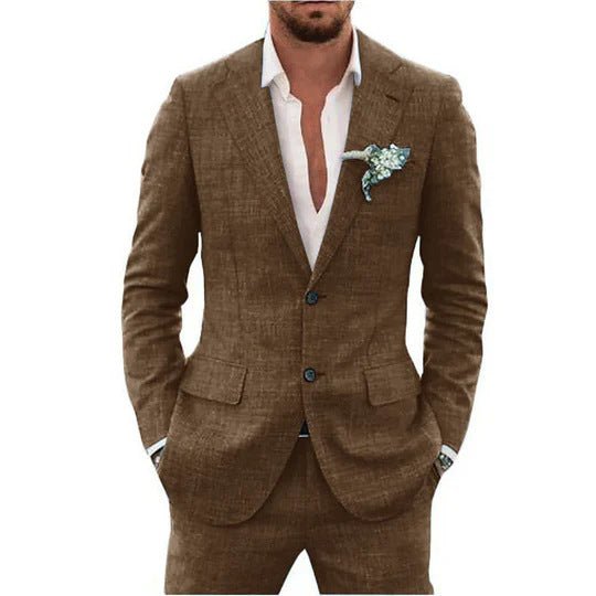 Men's Suit Linen Suit Wedding Party - IVOIRART.COM