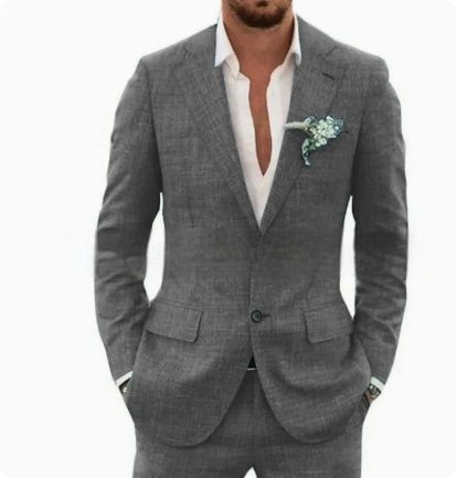 Men's Suit Linen Suit Wedding Party - IVOIRART.COM