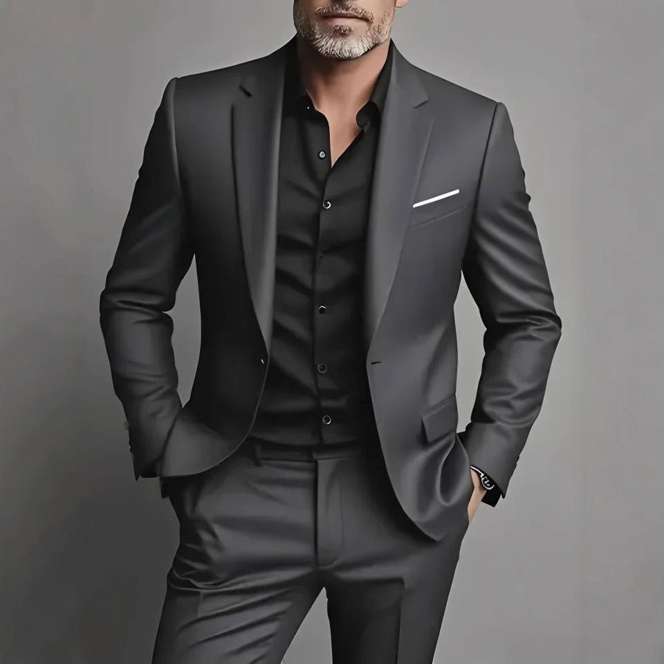 Men's Suit Set Slim Fit Casual Two-piece Suit - IVOIRART.COM