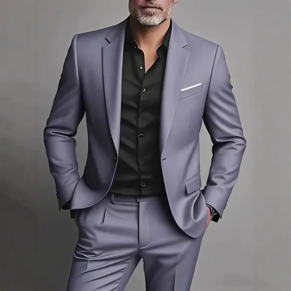 Men's Suit Set Slim Fit Casual Two-piece Suit - IVOIRART.COM