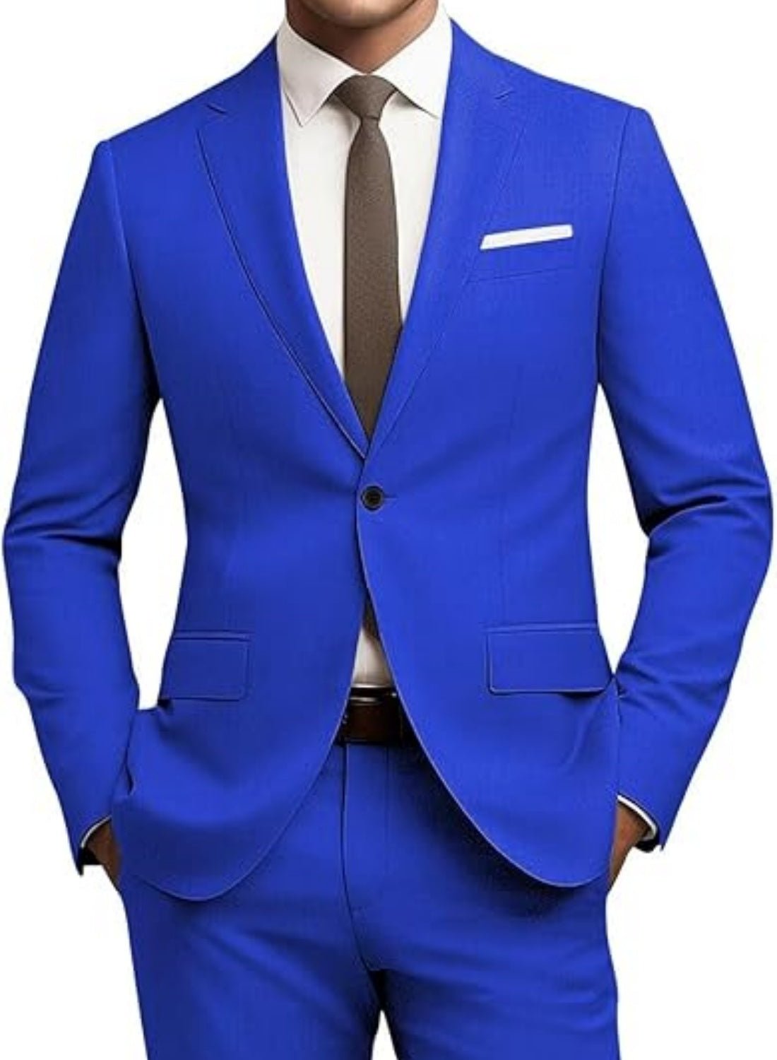 Men's Suit Slim Fit 2-piece Set Casual Business Set - IVOIRART.COM