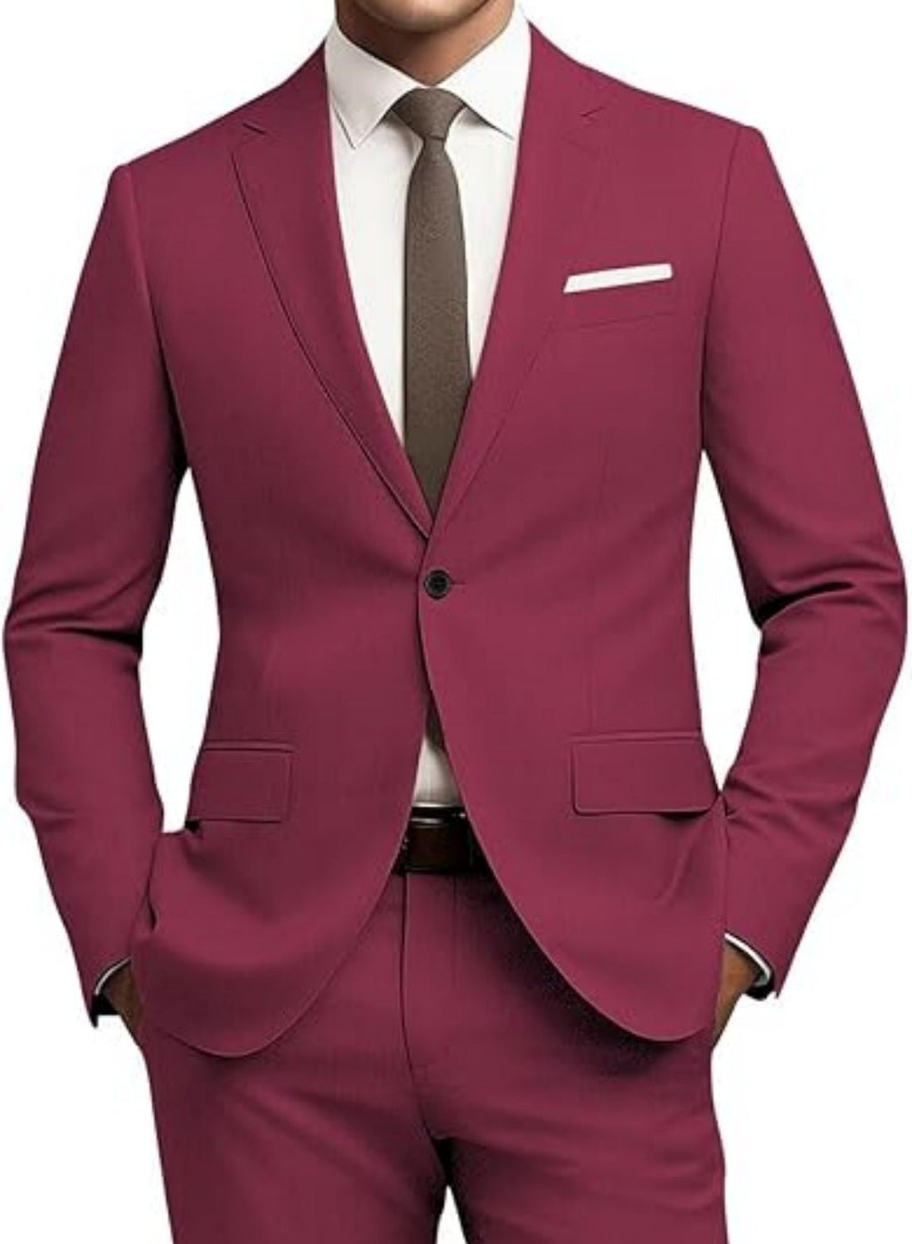 Men's Suit Slim Fit 2-piece Set Casual Business Set - IVOIRART.COM