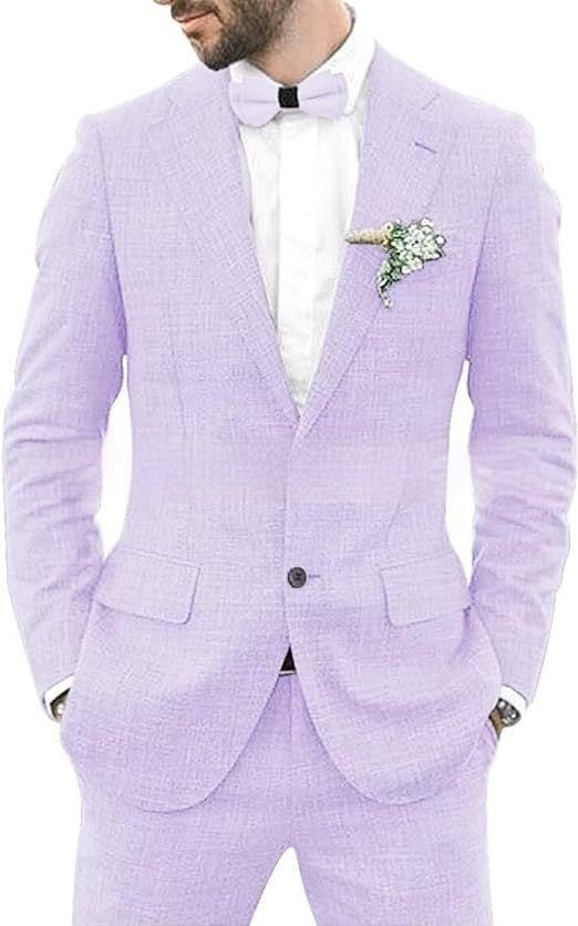 Men's Suit Wedding Party Suit Slim Fit Casual Coat Trousers - IVOIRART.COM