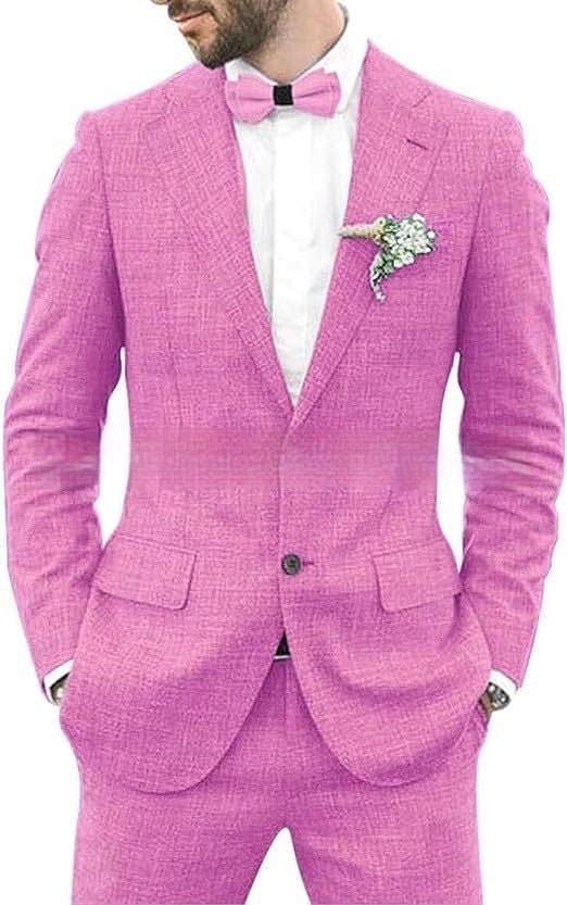 Men's Suit Wedding Party Suit Slim Fit Casual Coat Trousers - IVOIRART.COM
