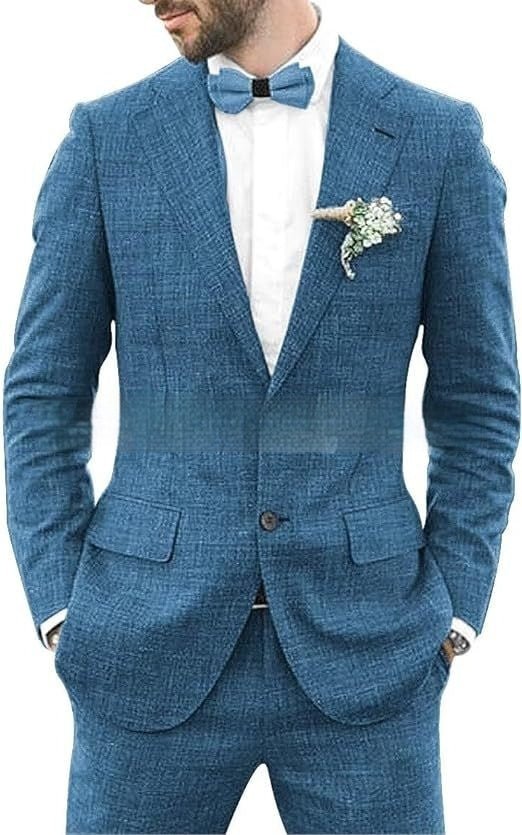 Men's Suit Wedding Party Suit Slim Fit Casual Coat Trousers - IVOIRART.COM