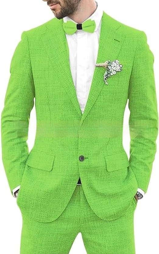 Men's Suit Wedding Party Suit Slim Fit Casual Coat Trousers - IVOIRART.COM