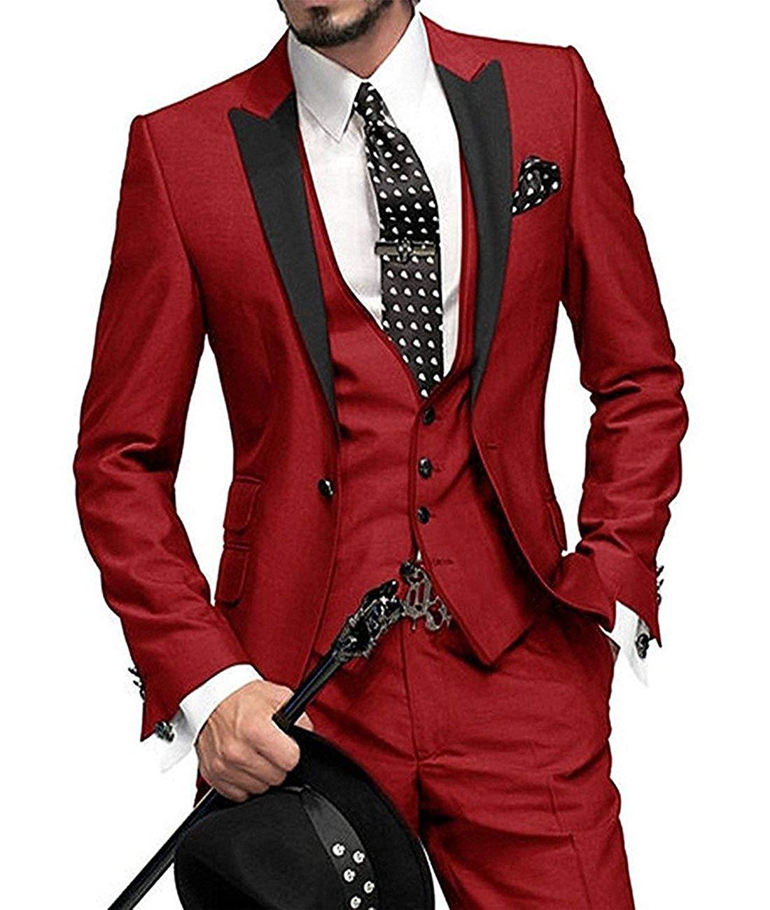 Men's Three-piece Suit Bridegroom Best Man Wedding Suit Men - IVOIRART.COM