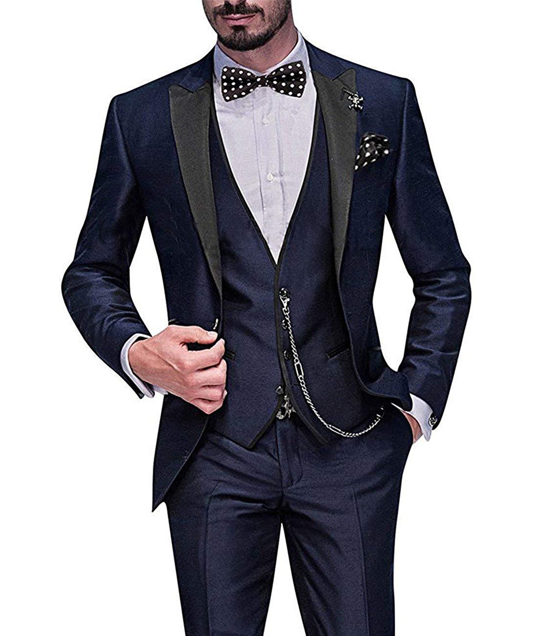 Men's Three-piece Suit Bridegroom Best Man Wedding Suit Men - IVOIRART.COM