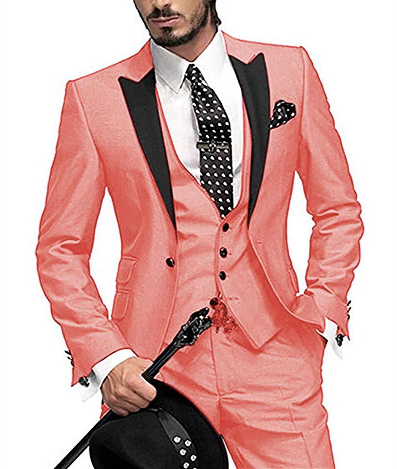 Men's Three-piece Suit Bridegroom Best Man Wedding Suit Men - IVOIRART.COM