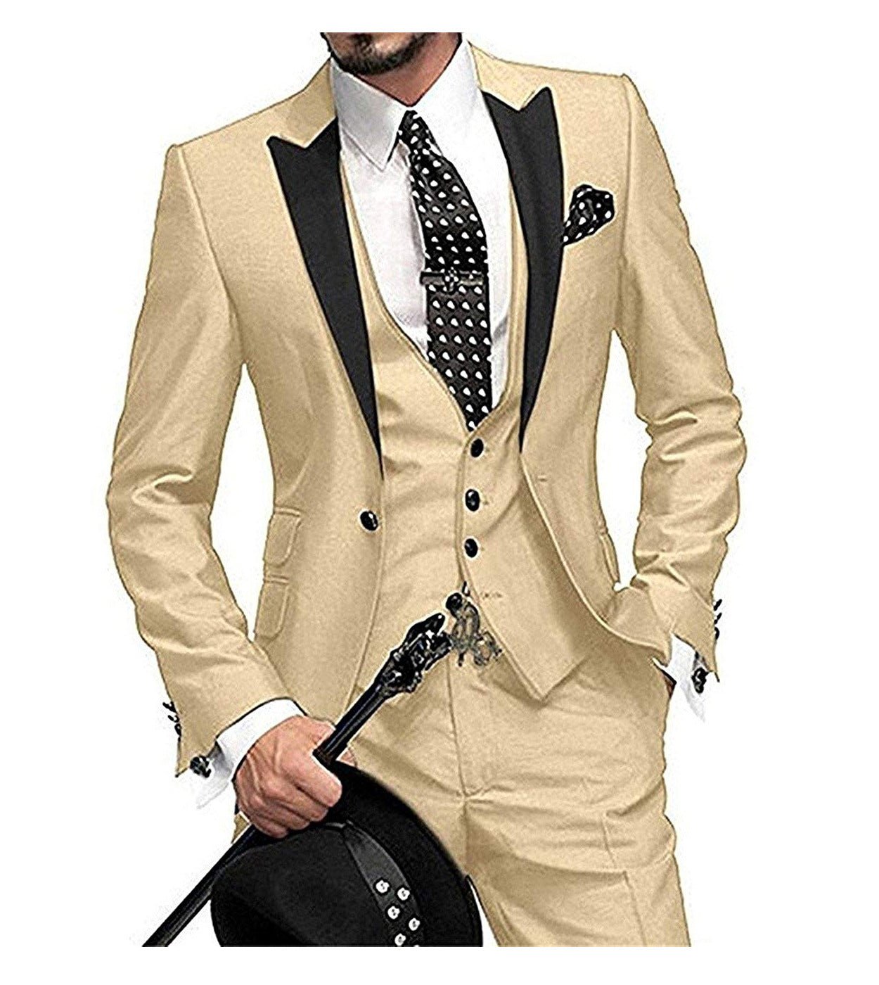 Men's Three-piece Suit Bridegroom Best Man Wedding Suit Men - IVOIRART.COM
