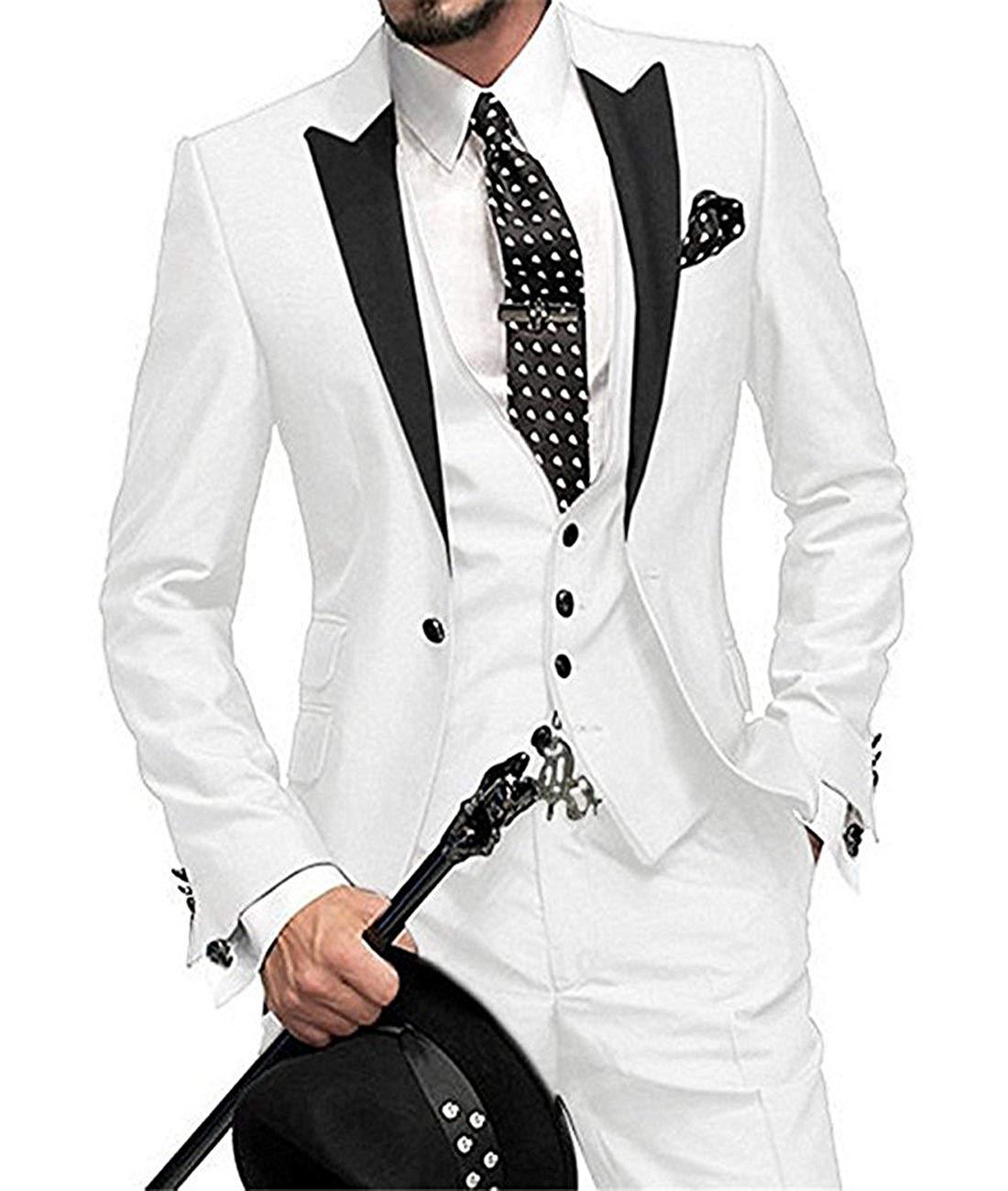 Men's Three-piece Suit Bridegroom Best Man Wedding Suit Men - IVOIRART.COM