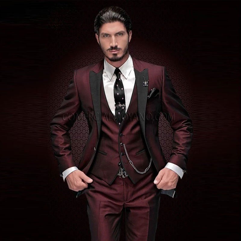 Men's Three-piece Suit Bridegroom Best Wedding Suit - IVOIRART.COM