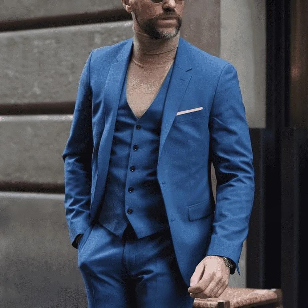Men's Three-piece Suit Solid Color High Sense - IVOIRART.COM