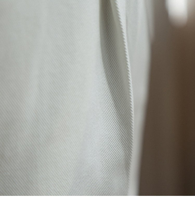 Men's Washed Cotton High Waist Straight Pants - IVOIRART.COM