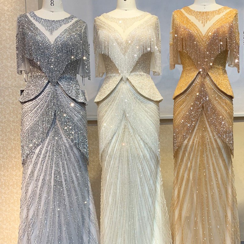 Mermaid Evening Dress Woman Queen Fashion Banquet - IVOIRART.COM