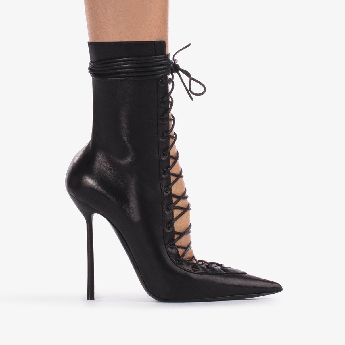 Mesh Patent Leather High-Heel Sandals For Women - IVOIRART.COM