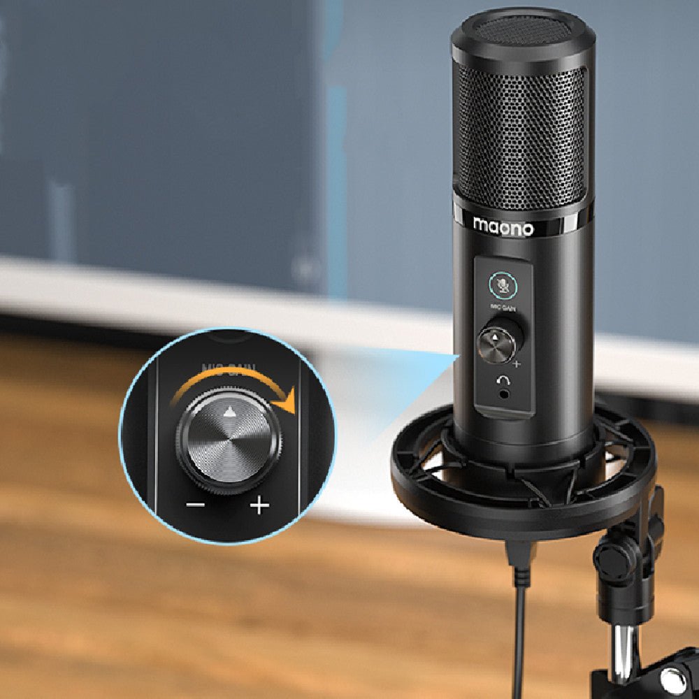 Microphone Condensateur USB pour Ordinateur, Bureau et Portable, Modèle PM422 - IVOIRART.COM