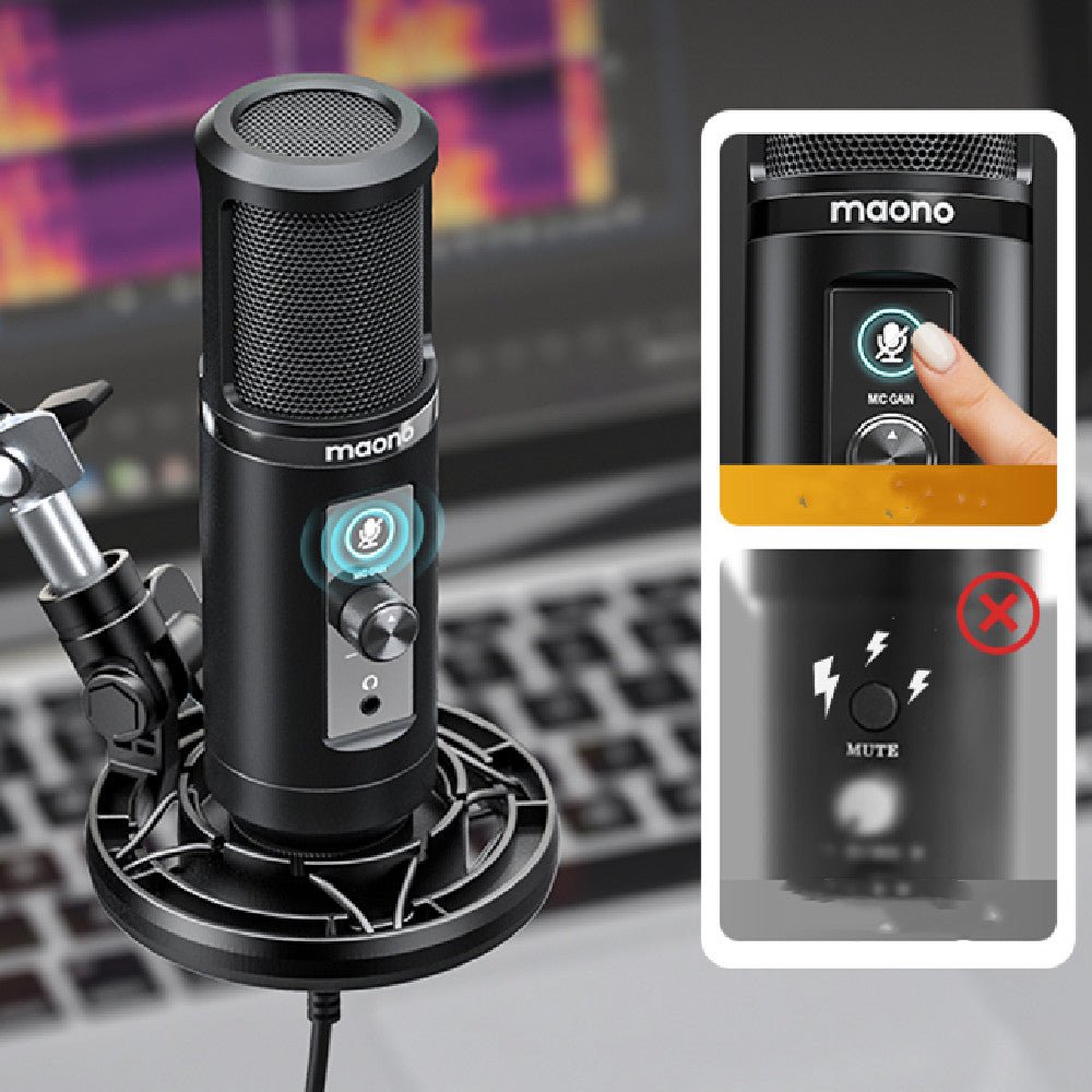 Microphone Condensateur USB pour Ordinateur, Bureau et Portable, Modèle PM422 - IVOIRART.COM