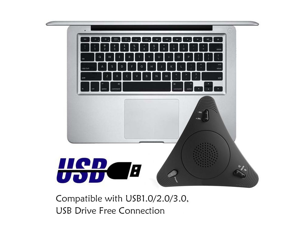 Microphone Omnidirectionnel USB pour Vidéoconférence avec Annulation d'Écho et Sans Pilote - IVOIRART.COM