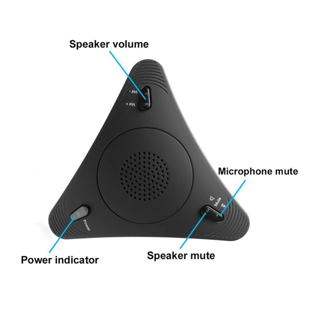 Microphone Omnidirectionnel USB pour Vidéoconférence avec Annulation d'Écho et Sans Pilote - IVOIRART.COM