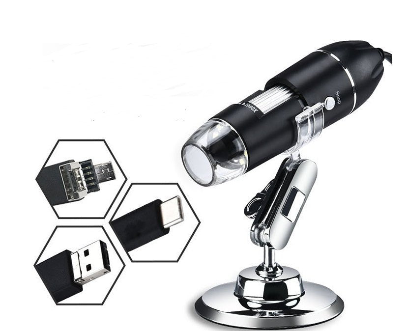 Microscope Numérique USB 3-en-1 avec Zoom Puissant et Support Polyvalent - IVOIRART.COM