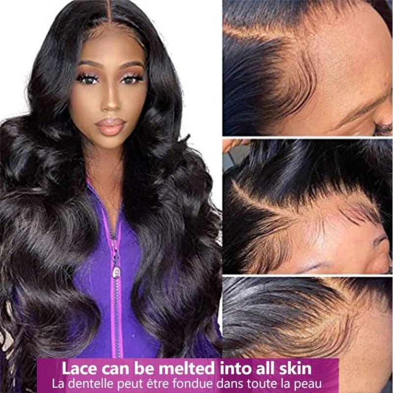 Mid-section Black Big Wavy Long Curly Hair Wig - IVOIRART.COM