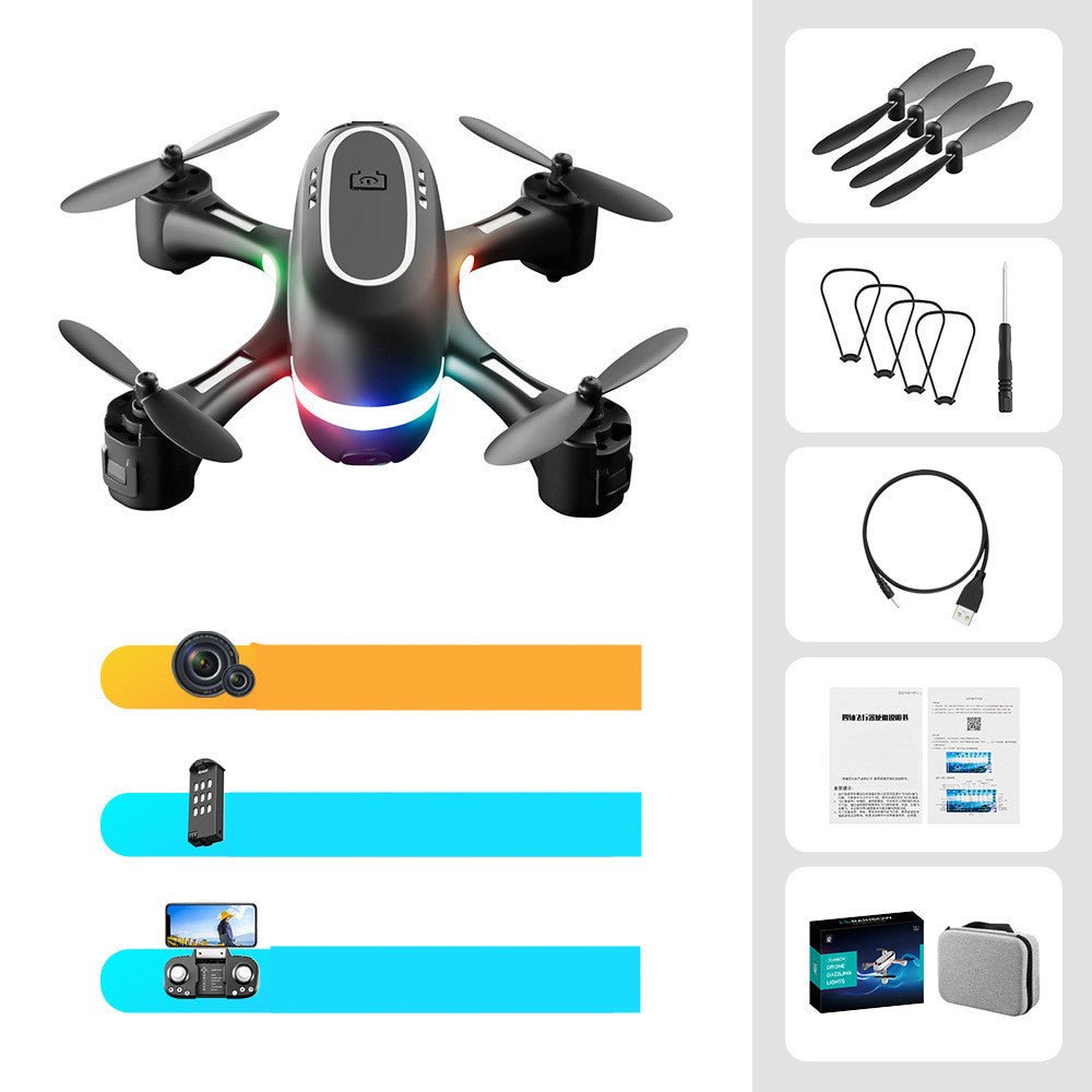 Mini avion télécommandé à LED dégradé pour photographie aérienne, ultra compact - IVOIRART.COM